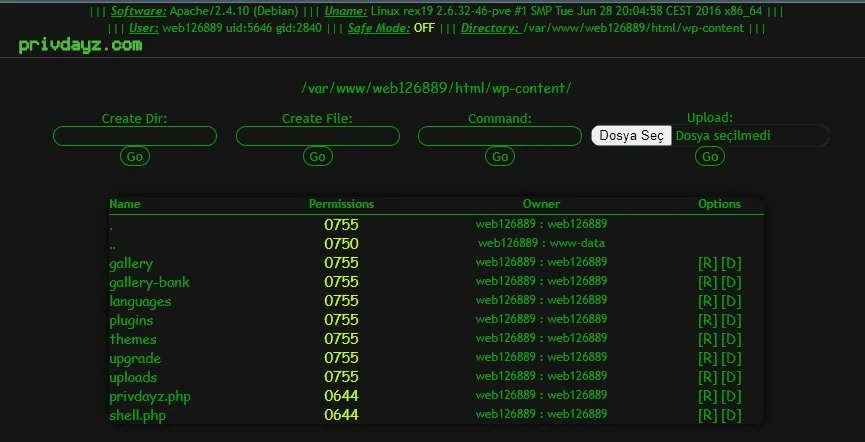anti bypass mini shell — PHP Shell preview for security testing. Version v1.0, file size 59.